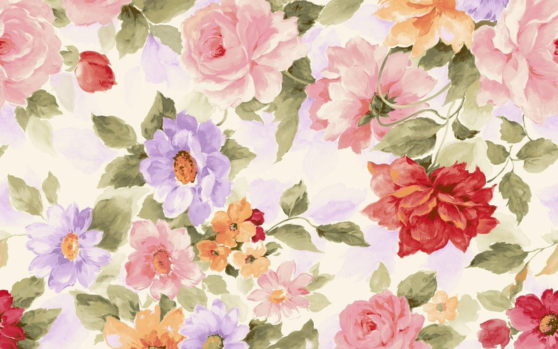 painting, pink, flowers, purple, 1080P, red, 1920x1200, rose, artistic