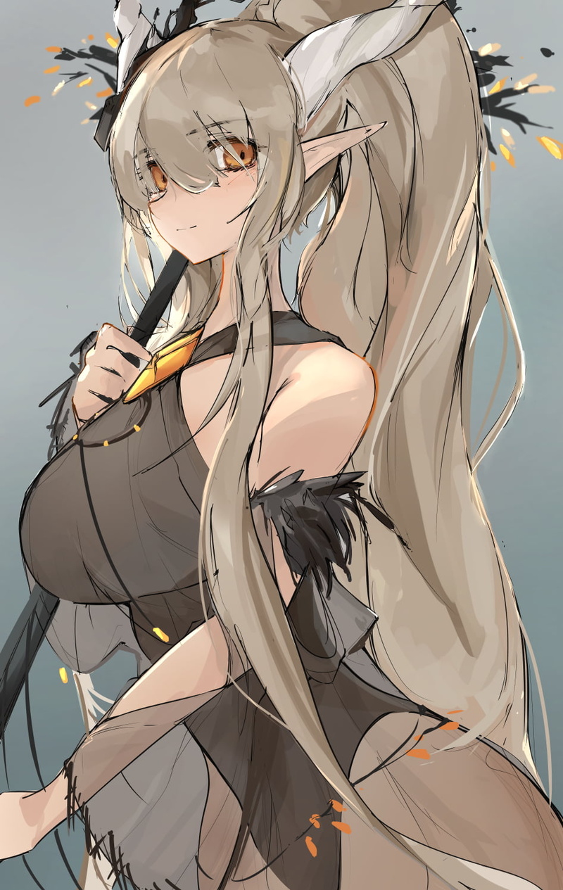 Arknights, anime, 720P, anime girls, Shining(Arknights), horns
