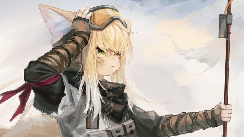 Timitarcat, fox girl, animal ears, 2K, fox ears, anime, Arknights, kitsunemimi, Suzuran (Arknights), anime girls