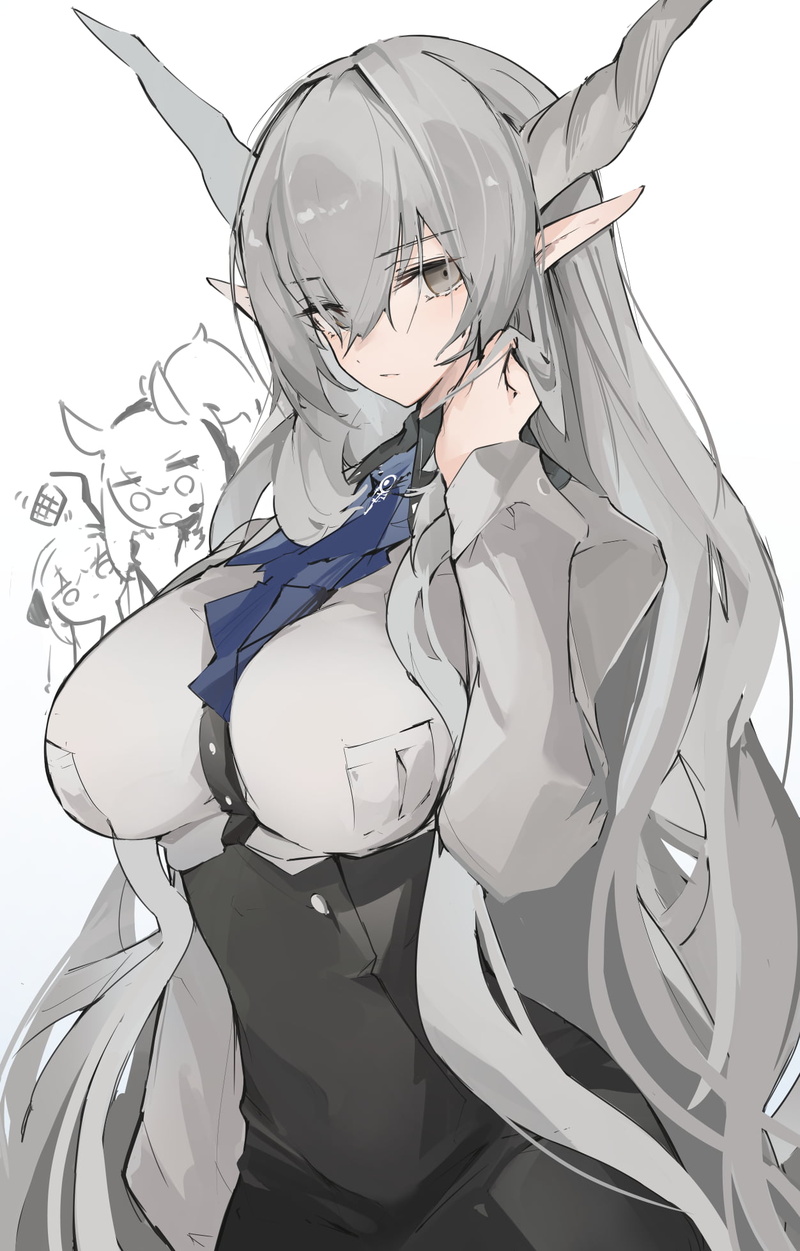 horns, Shining(Arknights), anime girls, 1080P, anime, Arknights