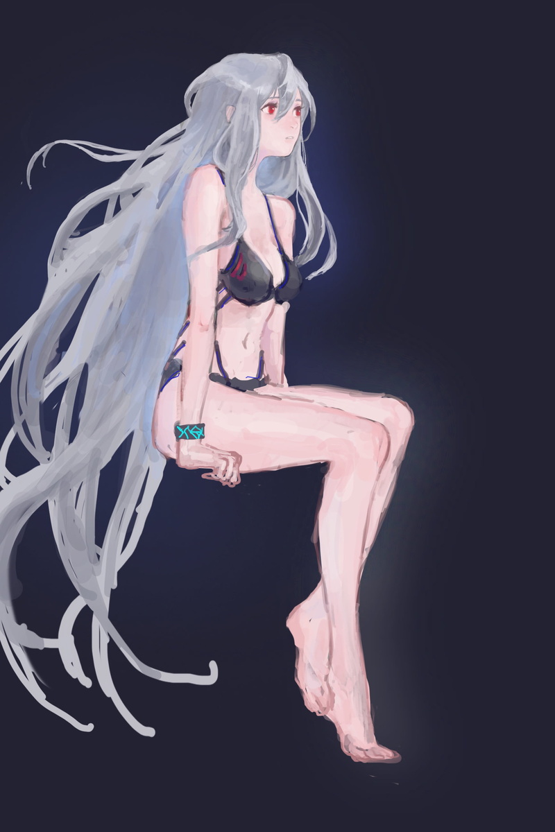Skadi(Arknights), 2K, Arknights, anime, ERUU, anime girls, bikini