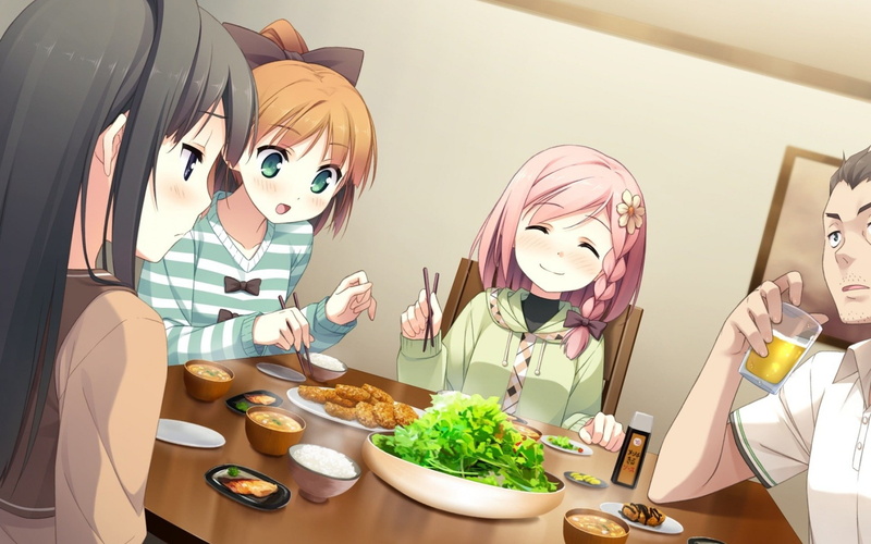 real people, young adult, company, human representation, women, anime, home interior, ayase, art and craft, sweet, one person, table, lifestyles