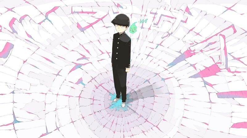 cracked, Mob Psycho 100, manga, Shigeo Kageyama, Ghost, green, black, costume, white, 2K, spirit, Mob, superhero, anime, pink