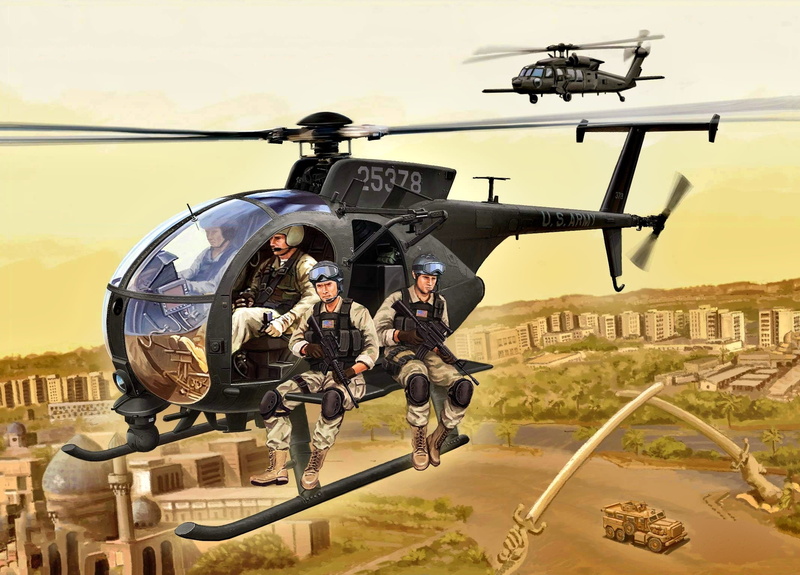 UH-60 Black Hawk, MH-6M, Little Bird, USA, US Army, 1080P, Helicopter, Special Forces