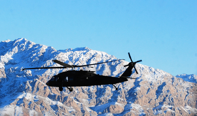 2K, snow, Sikorsky UH-60 "black hawk", multi-purpose helicopter, " Black hawk down", tops, American, mountains, UH-60 Black Hawk, the sky