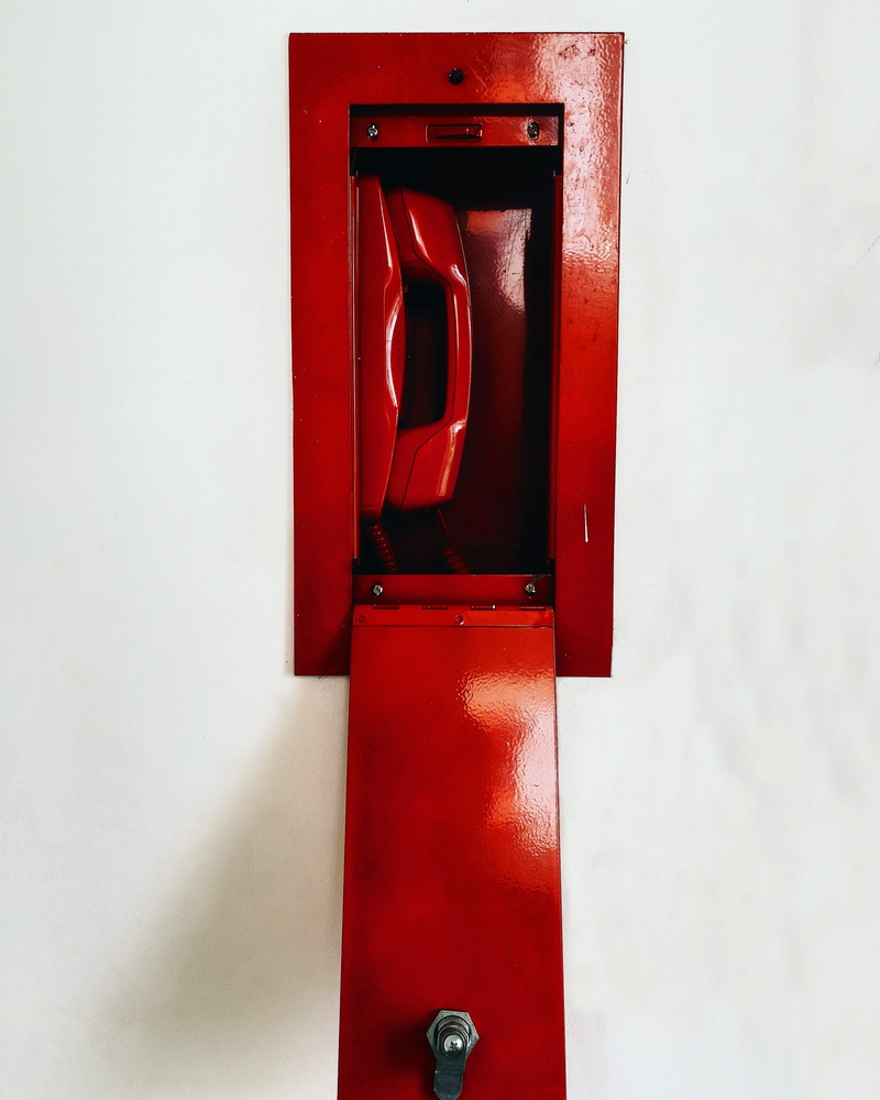 emergency equipment, convenience, accidents and disasters, classic, entrance, wall, no people, indoors, door, metal, telephone, wall - building feature