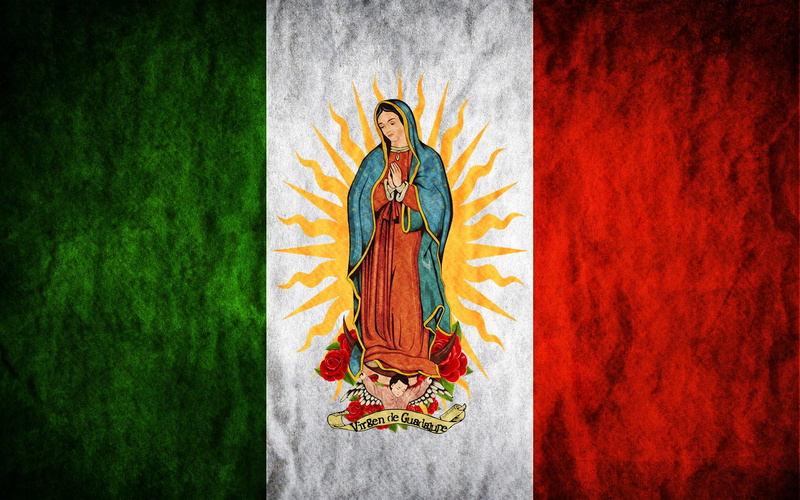 1080P, flag, Mexico, Virgin Mary