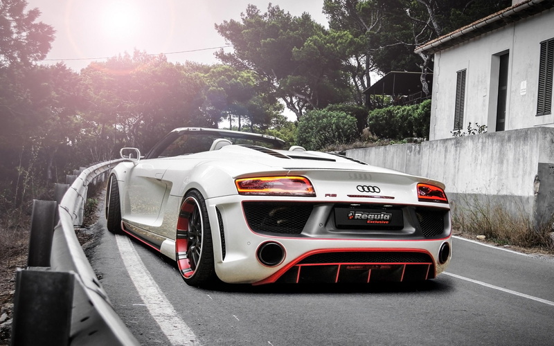 tuning, v, convertible, audi, 2014, white, spyder, r, 2K, coupe, cars, regula