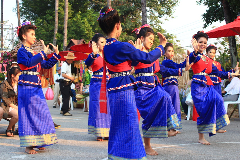 festival, women, men, colorful, woman, group of people, architecture, dance, performance, adult, flooring, crowd, full length, costume, girl, uniform, thai