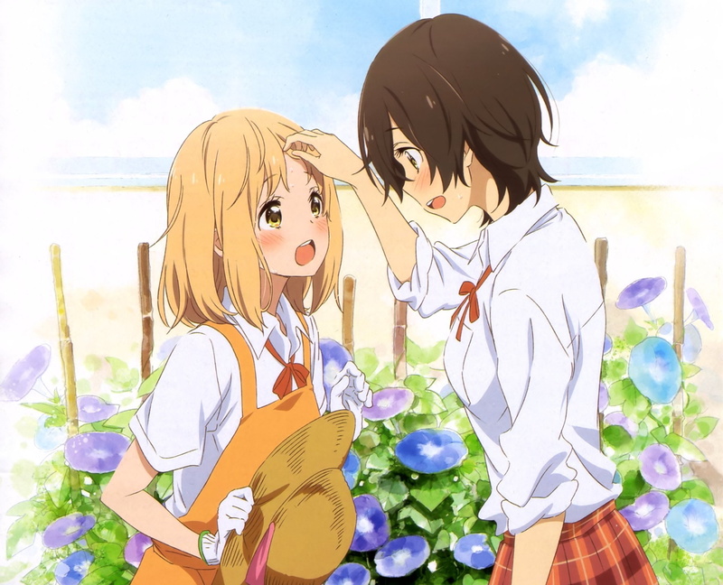 people, outdoors, Tomoka Kase, Yui Yamada, togetherness, art and craft, sky, lifestyles, day, real people, plant, flowering plant, cloud - sky, flower