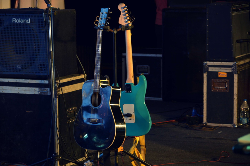 music, recording studio, concert venue, arts culture and entertainment, day, live on stage, indoors, equipment, string instrument, no people, stage, on stage