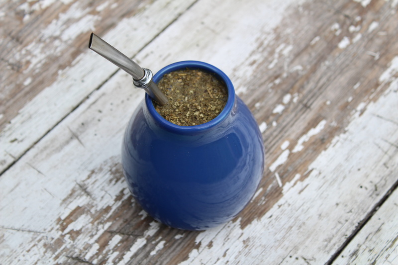 Bombilla, drink, metal, blue, food and drink, still life, container, single object, close-up, healthy eating, crockery, 5K, food, day, wood - material