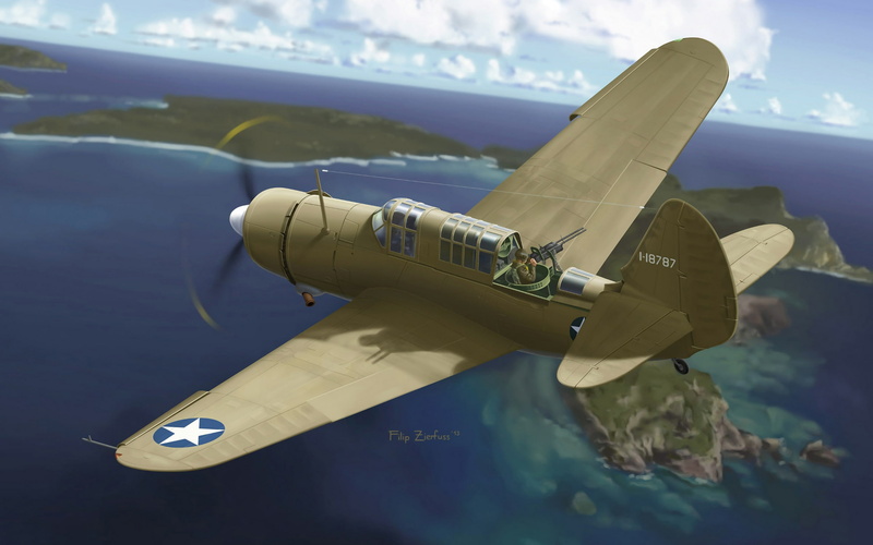 database, American, 2K, BBC, the plane, multipurpose, USA, art, the firm, SB2С-1, artist, developed, Filip Zierfuss., Shrike, shock, A-25A, WW2, Helldiver