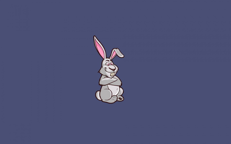 720P, art, minimalism, picture, rabbit