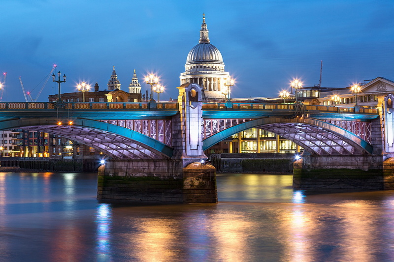united, Thames, Buildings, 1080P, sky, capital, blue, kingdom, city, bridge, water, reflection, evening, United Kingdom, lights, london, houses, river