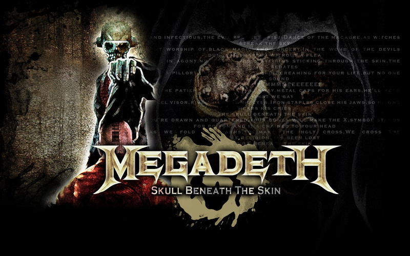 Band (Music), composite image, creativity, board, western script, people, architecture, black background, art and craft, representation, 720P, text, Megadeth