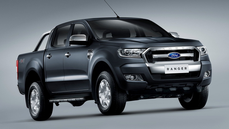 Ford Ranger XLT, Black Car, Pickup, Ford Ranger, Car, 1080P, Ford, 4-Door Truck