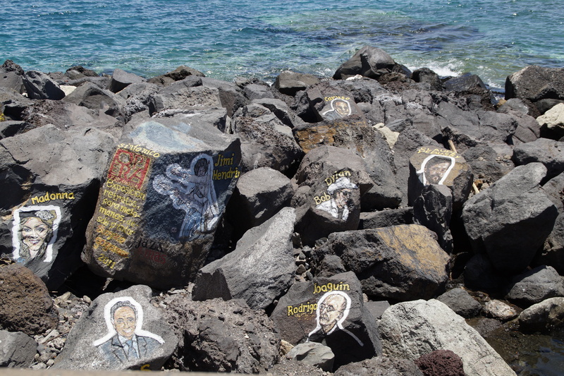 tenerife, solid, painted, scenics - nature, art painter, land, tranquil scene, portrait, man, nature, rock, painting, head, artistically, person, face
