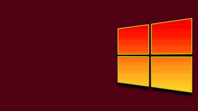 4K, Windows 10, pattern, red, yellow