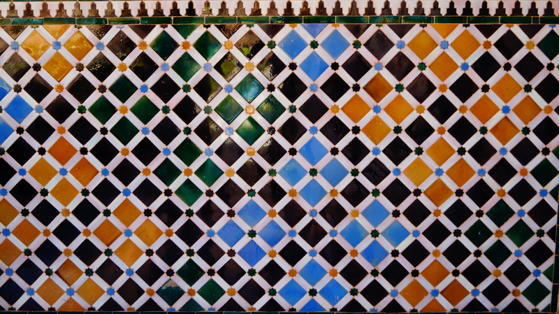 brown, security, palace, crisscross, blue, art, wall - building feature, abstract, 5K, wall, no people, pattern, outdoors, day, boundary, history, style
