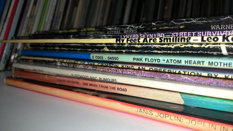 publication, communication, rail transportation, high angle view, still life, paper, music psychedelic rock rock music vinyl pink floyd, the media, large group of objects