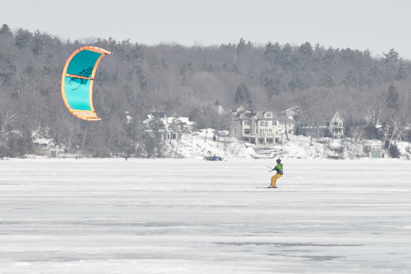 winter, leisure activity, canada, sport, ontario, snow, kitesurfer, day, kiteboarding, wind, motion, mountain, adventure, winter sport, 2K, full length