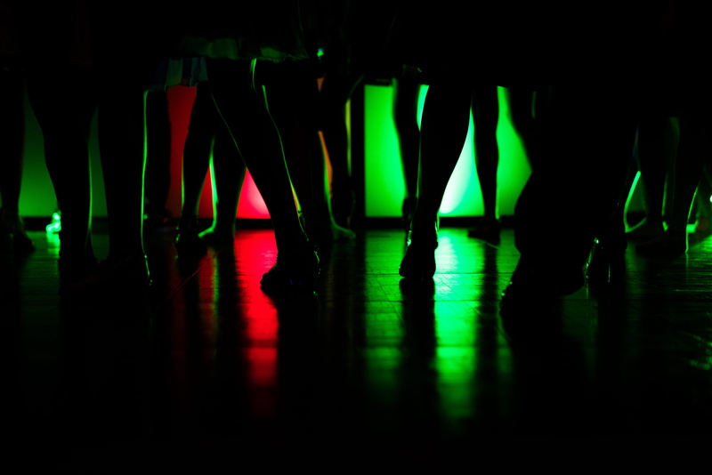 human leg, night life, 5K, lifestyles, shadows, party, red, stage, standing, dance, dance floor, arts culture and entertainment, group of people, indoors