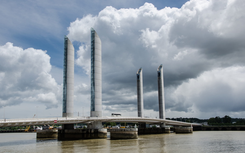 pont, built structure, day, pollution, bordeaux, france, smoke stack, bridge, 4K, no people, pont jacques chaban-delmas, air pollution, sky, pont chaban-delmas