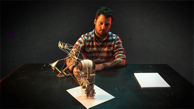 modest, hd, machines, artist, x, beard, Engine, 1080P, tables, mouse, art, tattoos