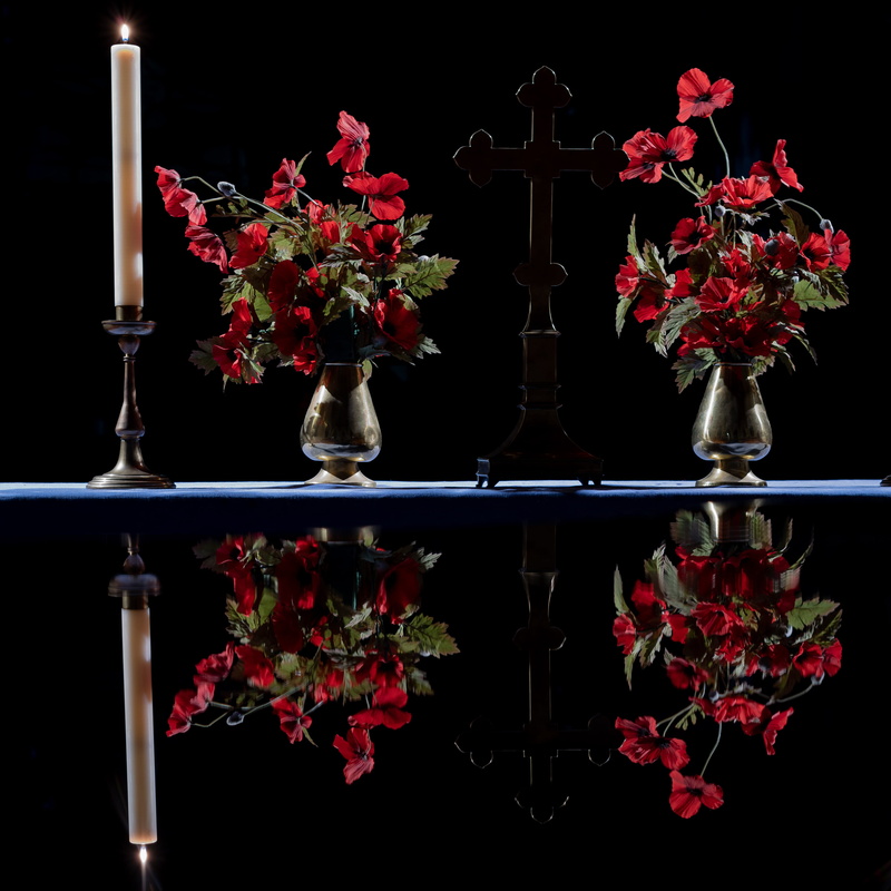 remembrance day, candle, poppy, york, cross, studio shot, church, england, indoors, flower, fragility, no people, belief, reflection, close-up, chapel