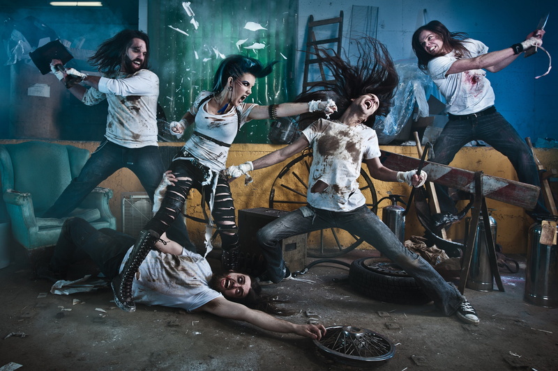 full length, night, togetherness, metal band, sitting, group of people, music, heavy metal, real people, lifestyles, young adult, nightlife, people, men