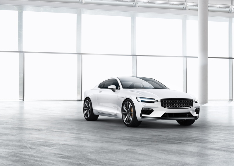 4K, luxury, white, Volvo, Hybrid sports coupe, 4K, coupe, Polestar 1