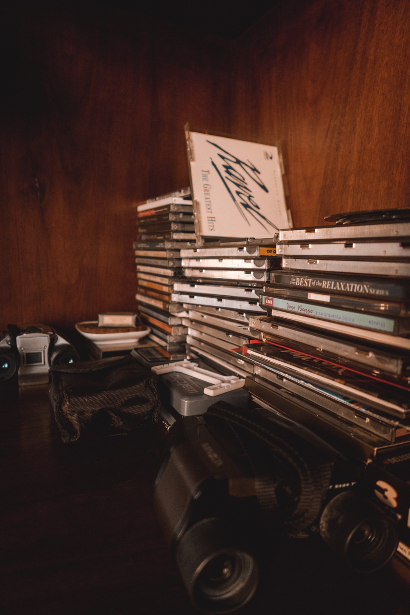 old, variety, assorted, room, publication, table, family, arts culture and entertainment, music, wood - material, shelf, binoculars, still life, production