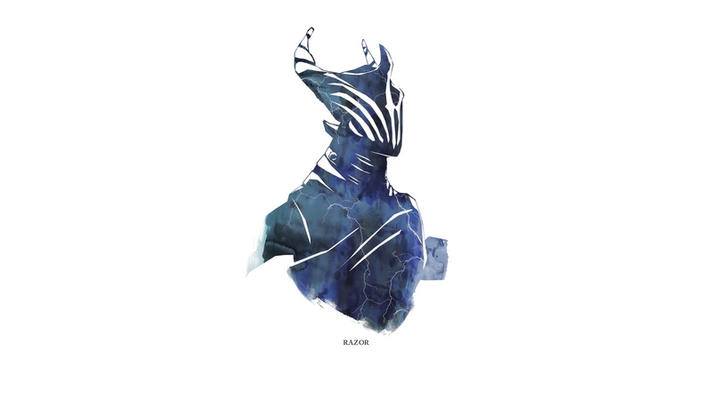lightning, Minimalism, Game, dota 2, 1080P, Razor, the storm