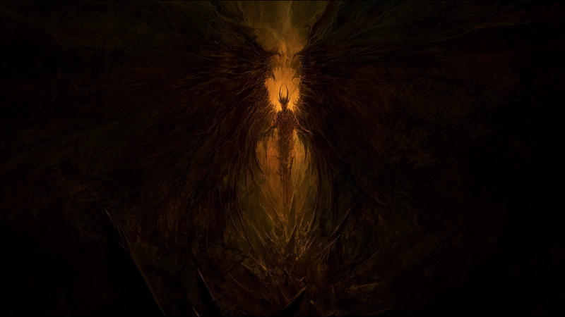 1080P, demon, crimson, fantasy art