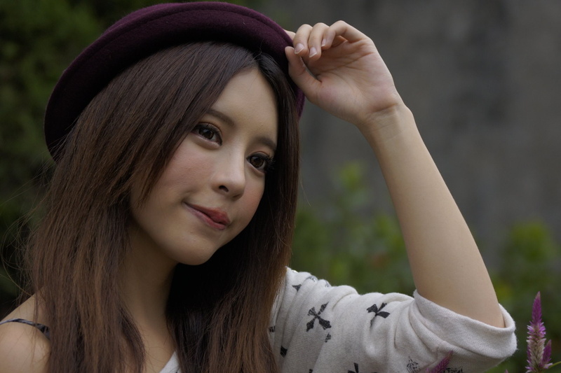 Hat, Julie Chang, Asian, Zhang Qi Jun, Model, Face, Close-Up, Hong Kong, Taiwanese, Girl, 1080P, Smile, Models