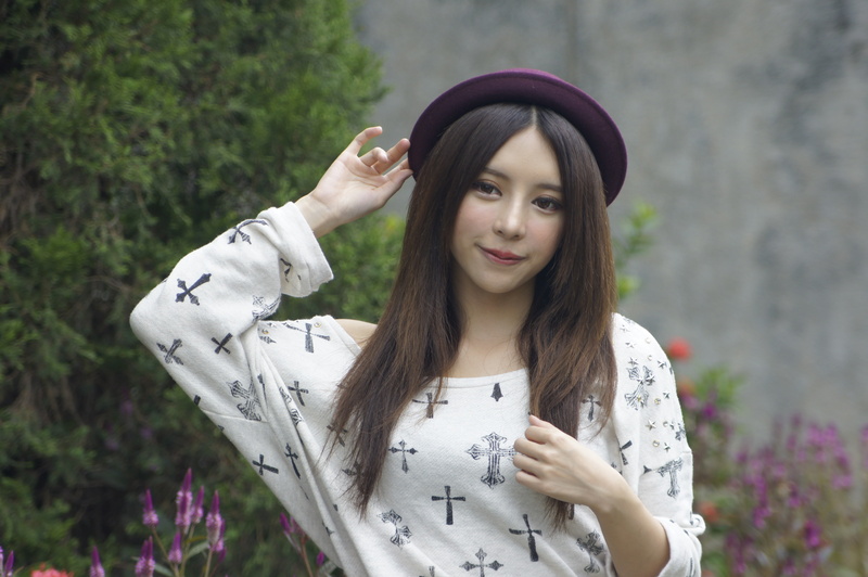Hat, Smile, 4K, Park, Bokeh, Hong Kong, Model, Taiwanese, Zhang Qi Jun, Models, Julie Chang, Asian, Girl