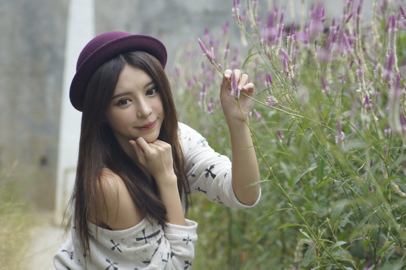 Zhang Qi Jun, 1080P, Girl, Asian, Smile, Taiwanese, Model, Hat, Park, Julie Chang, Hong Kong, Models