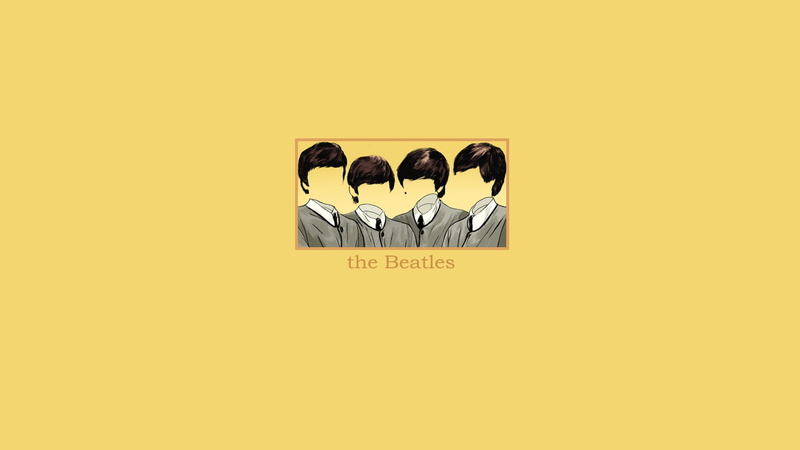 yellow, men, colored background, emotion, John, 1080P, the Beatles, studio shot, text, Floor, adult, communication, food and drink, love, romance, beatles