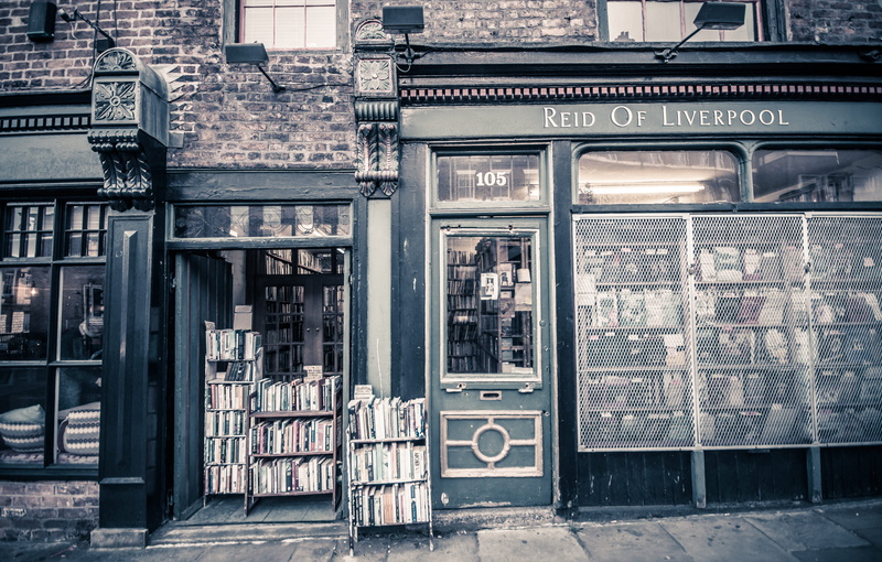 daytime, photo, entrance, choice, communication, book, 5K, shop, store, grayscale, outdoors, liverpool, no people, building exterior, reid, residential district
