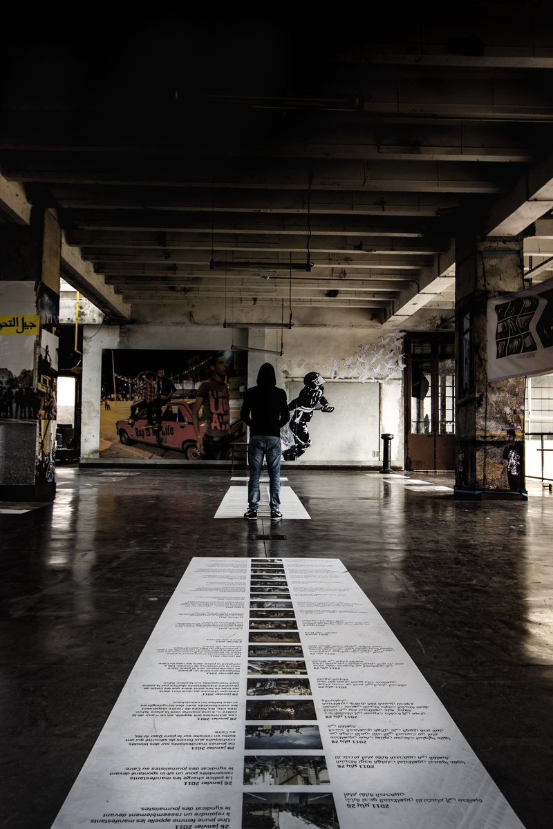inside, building, full length, vehicle, room, art, city, 5K, space, graffiti, walking, industry, ceramic, floor, women, indoors, architecture, ceiling