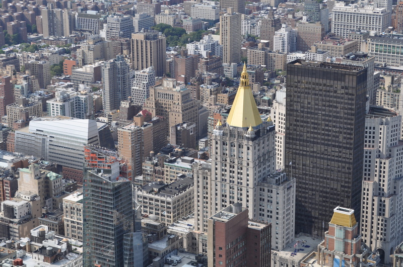 tower, office building exterior, angle, travel destinations, outdoors, architecture, city, city life, day, buildings, high angle view, urban, new york city