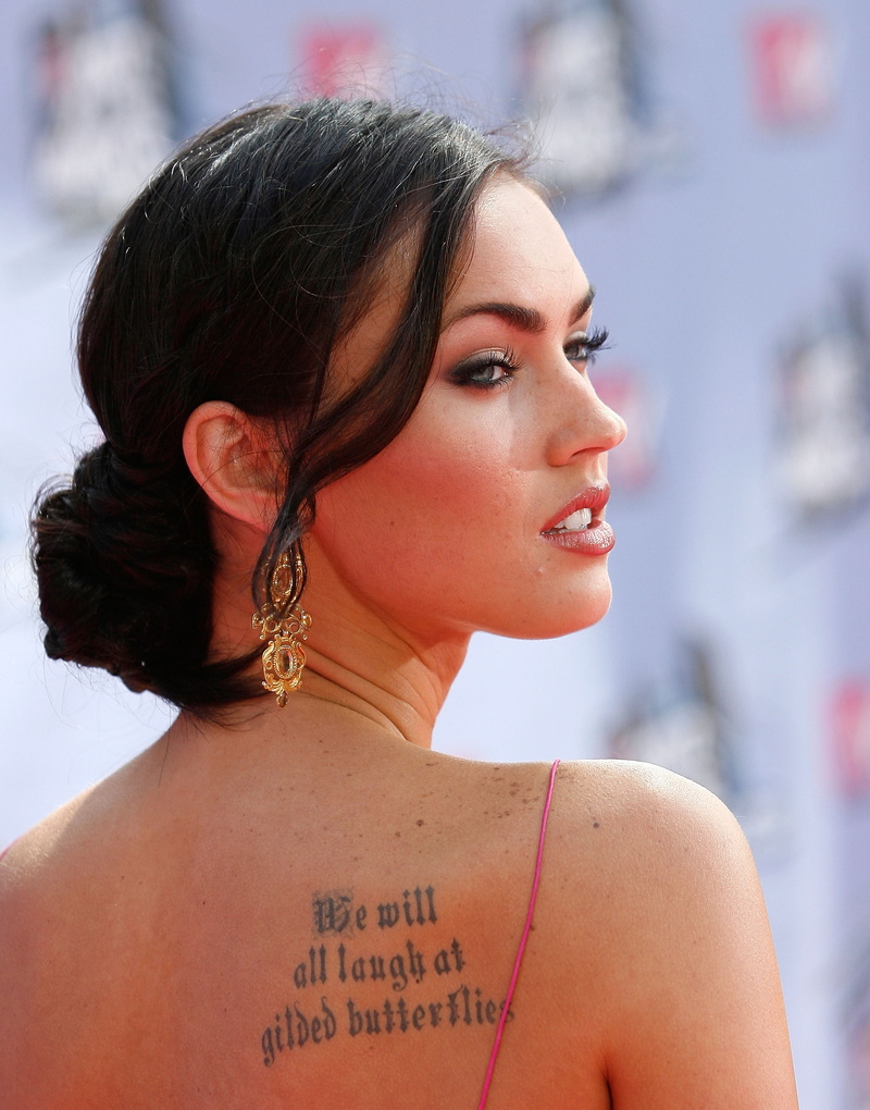 x, brunettes, people, tattoos, actresses, megan, fox, hd, art, celebrity, 2K, women, actress