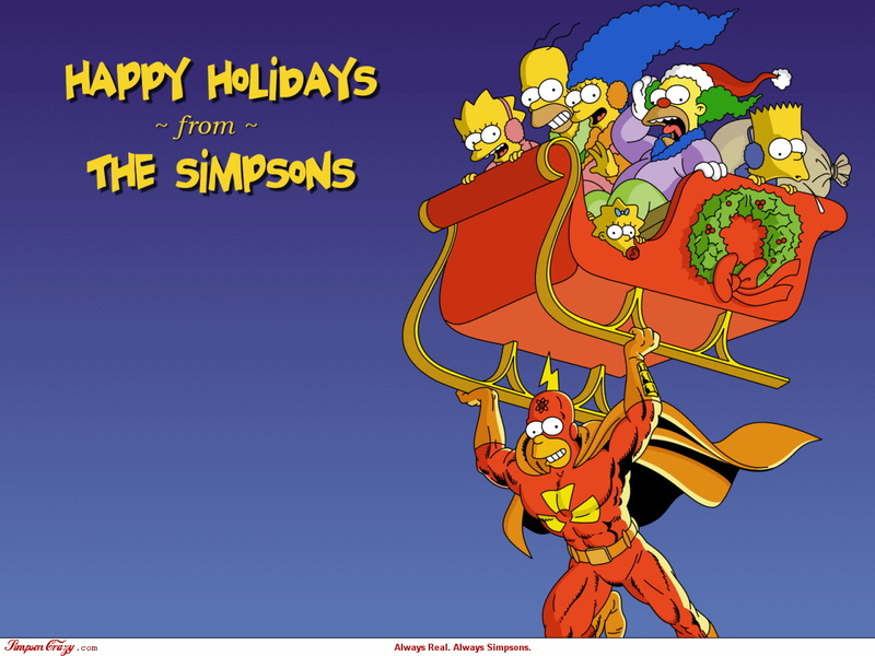 Christmas, Marge Simpson, Krusty The Clown, Bart Simpson, Maggie Simpson, The Simpsons, Lisa Simpson, Holiday, Homer Simpson, 720P