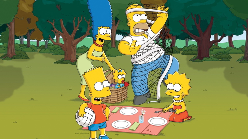 Bart Simpson, plant, standing, day, 1080P, sunlight, representation, Marge Simpson, no people, human representation, nature, Maggie Simpson, creativity