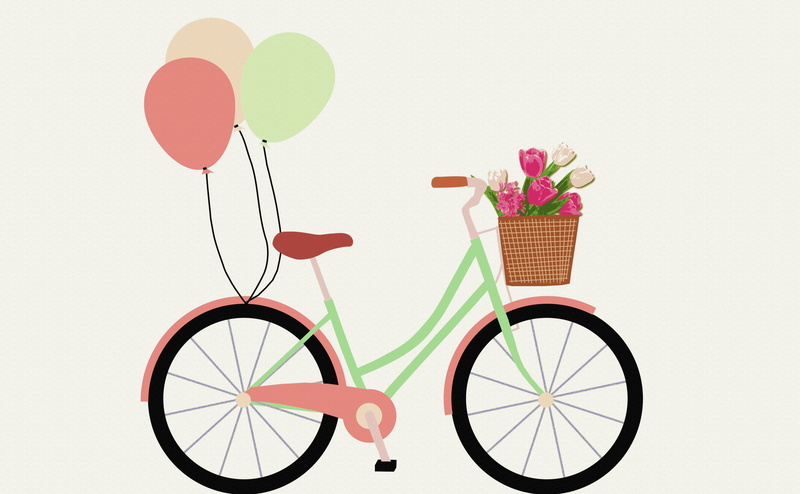 land vehicle, Happy, container, plant, indoors, celebration, Retro, Bicycle, no people, Wedding, Birthday, nature, Decoration, Love, Romantic, cut out