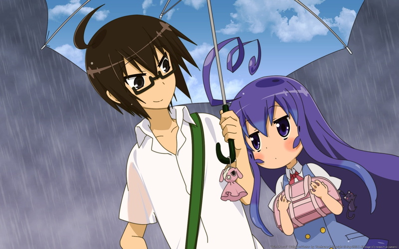 hd, 1080P, kocchi, umbrella, acchi, cartoon/comic, rain, anime