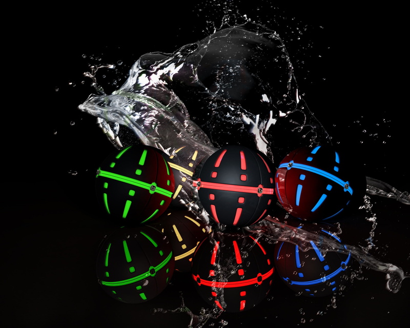 1080P, splashing, studio shot, round, abstract, darkness, no people, reflection, 3d, black background, close-up, deco, light, technology, red, color, multi colored