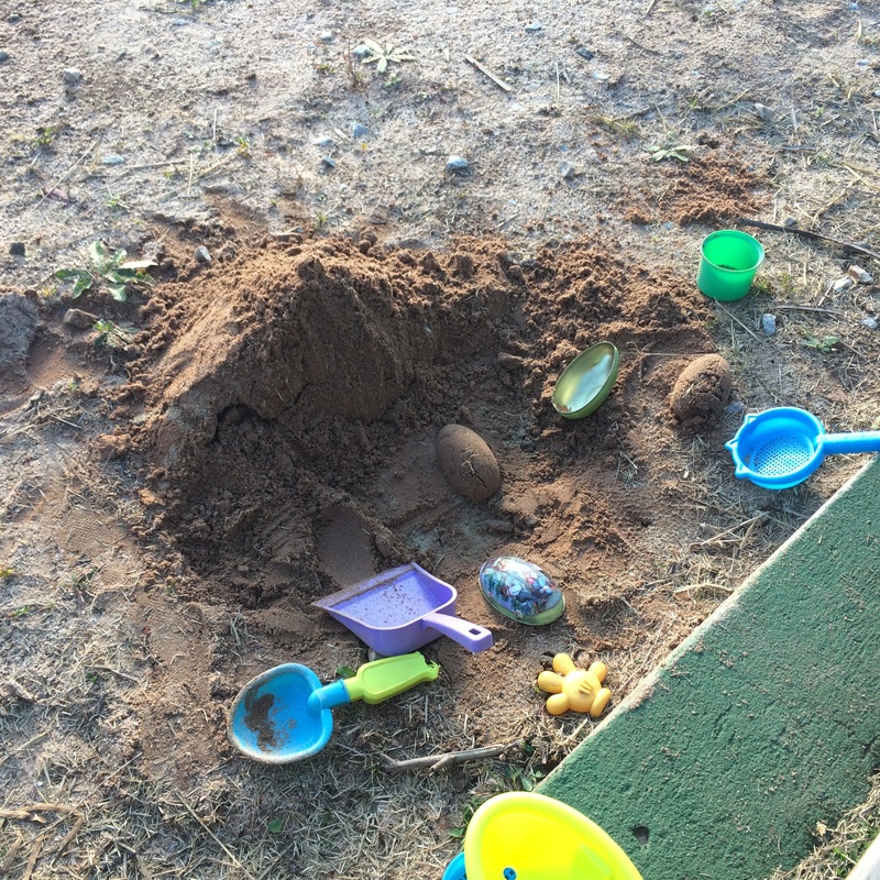 dirt, child, field, 1080P, nature, growth, joke, multi colored, gardening, bucket, high angle view, beach, sand pail and shovel, no people, toy, outdoors