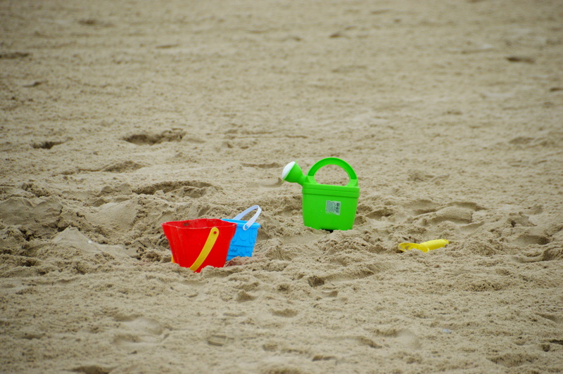 outdoors, childhood, beach, the touquet, beach games, 4K, games, watering can, opal coast, bucket, selective focus, container, day, sea, green color, nature